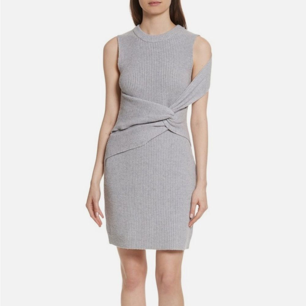 Phillip Lim Twist Knit Dress in Gray Size Medium